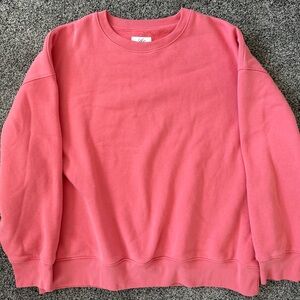 Women's Oversized Pink Crewneck Sweatshirt